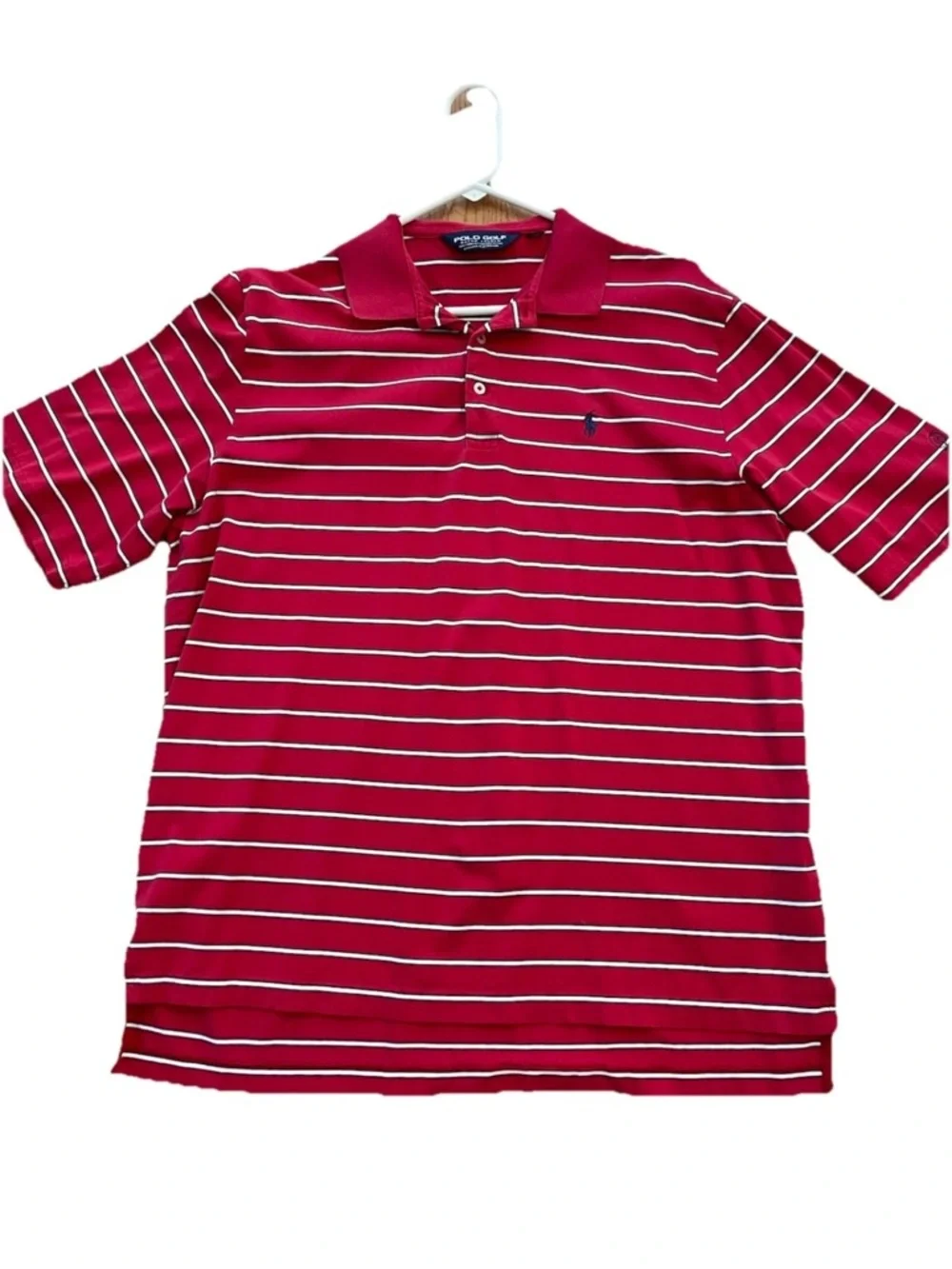 Polo Golf Ralph Lauren 100% Pima cotton red/white striped pullover men’s Size LG